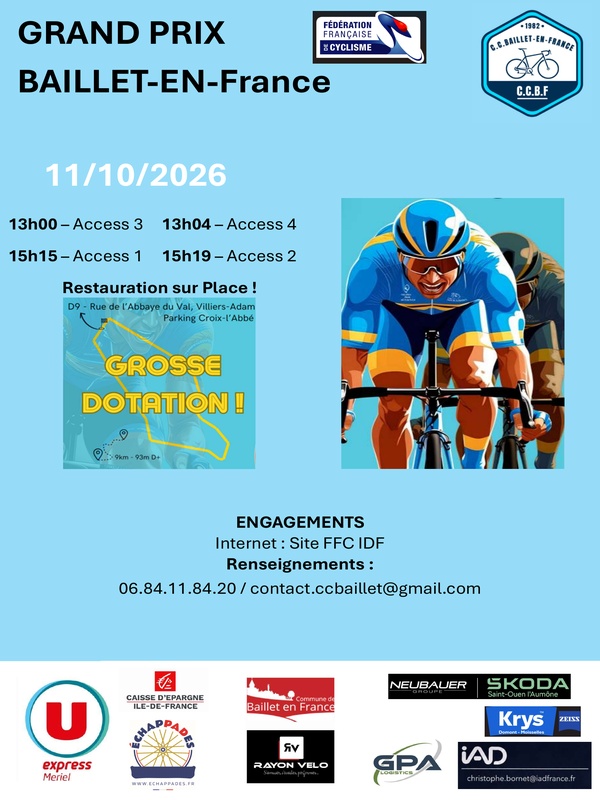 course ROUTE BAILLET EN FRANCE 2026-10-11