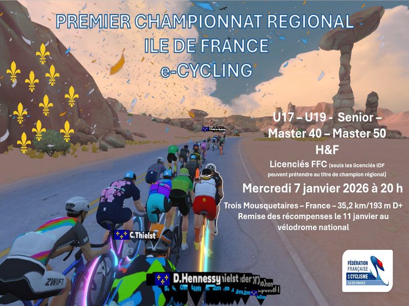1er Championnat régional IDF e-cycling